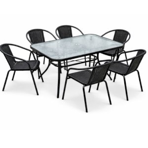 ბაღის ავეჯის ნაკრები - BLOG rattan L შავი 