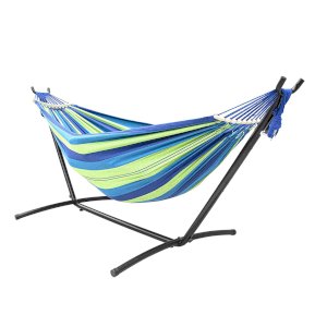 ჰამაკის სადგამი - მეტალის (+ ლურჯი ჰამაკი)